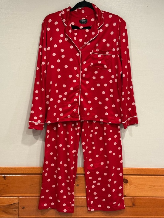 kate spade Other - Kate Spade Red & Pink Polka Dot Pajama Long-Sleeve + Pants Set Women's Medium